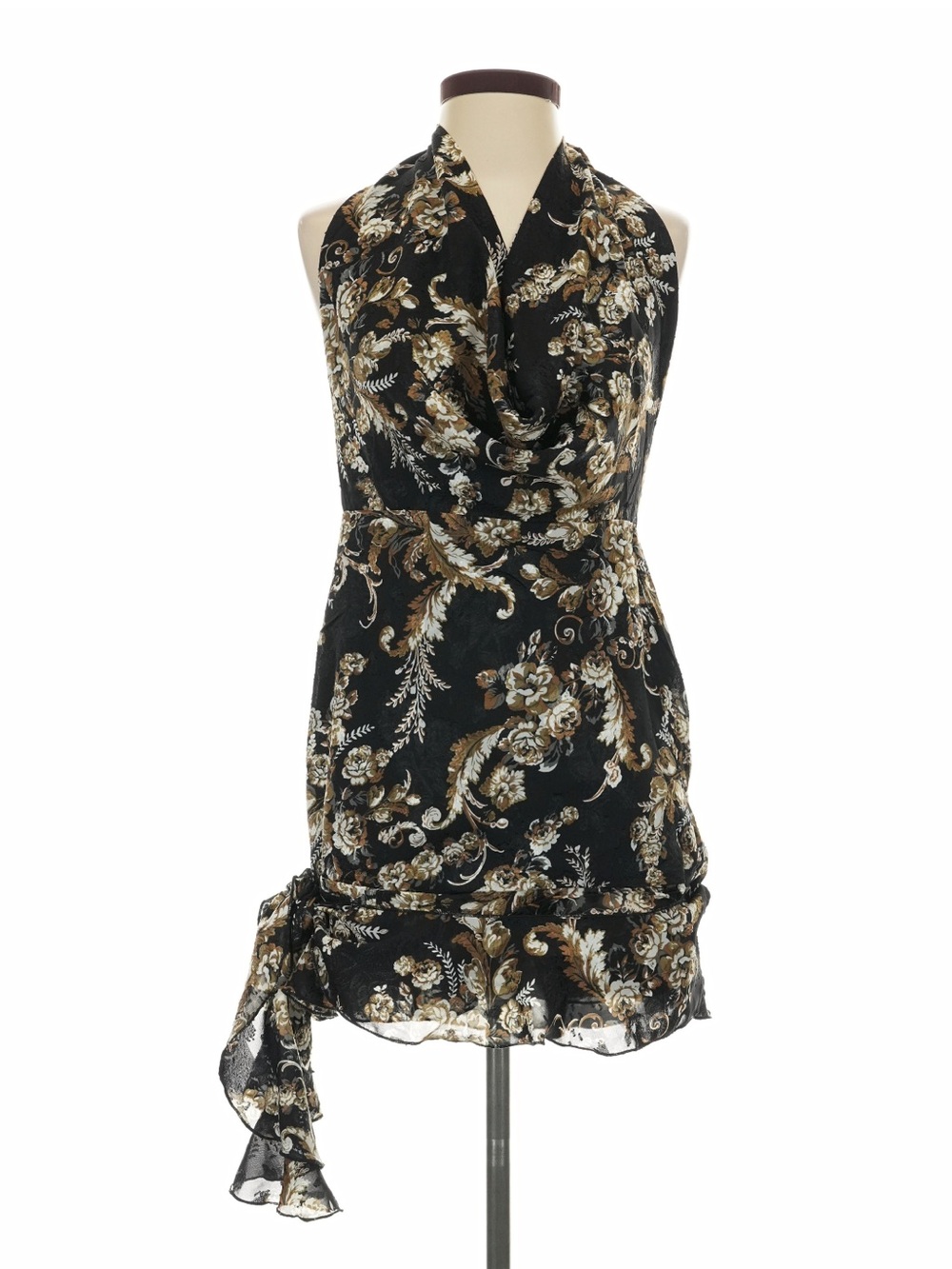 12th Tribe Sofia Black Floral Mini Dress - Size S - Picture 8 of 16